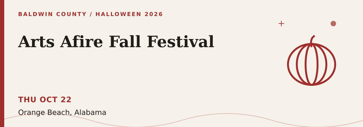 Arts Afire Fall Festival Halloween 2026 event graphic