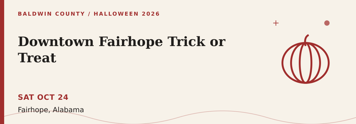 Downtown Fairhope Trick or Treat Halloween 2026 event graphic