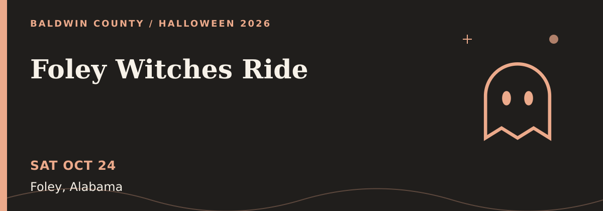 Foley Witches Ride Halloween 2026 event graphic