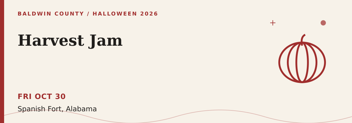 Harvest Jam Halloween 2026 event graphic