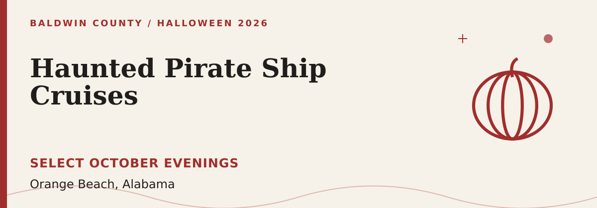 Haunted Pirate Ship Cruises Halloween 2026 event graphic