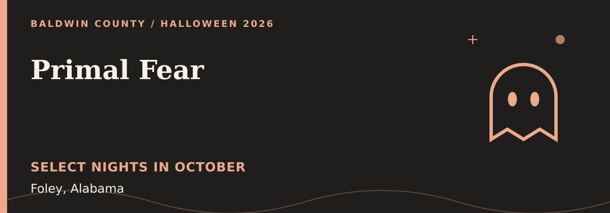Primal Fear Halloween 2026 event graphic