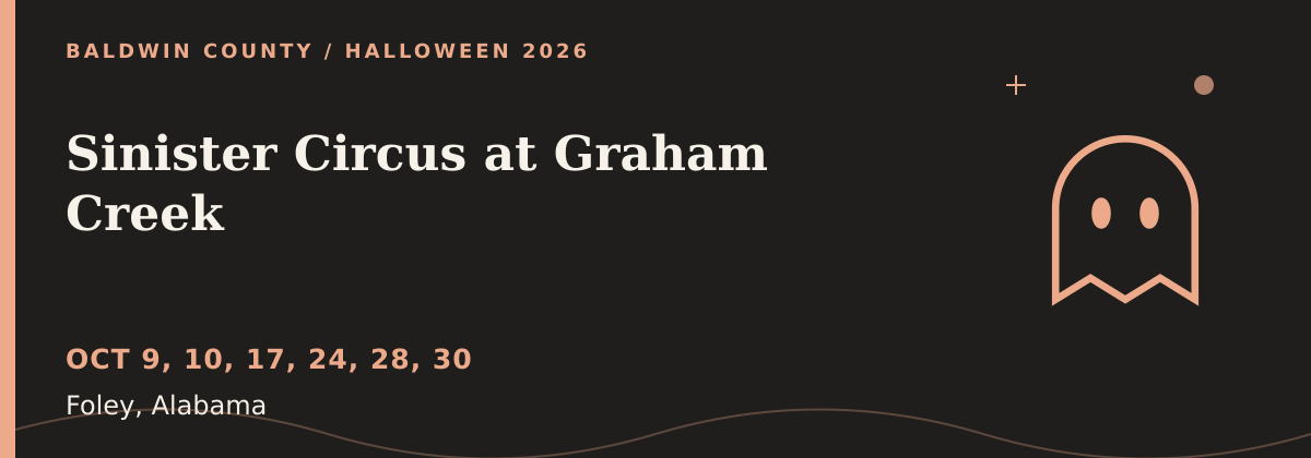 Sinister Circus at Graham Creek Halloween 2026 event graphic