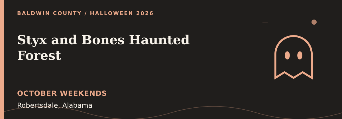 Styx and Bones Haunted Forest Halloween 2026 event graphic
