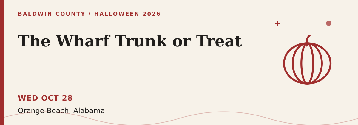 The Wharf Trunk or Treat Halloween 2026 event graphic