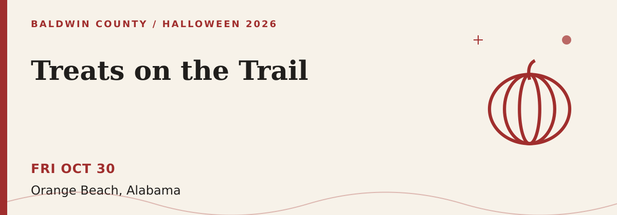 Treats on the Trail Halloween 2026 event graphic